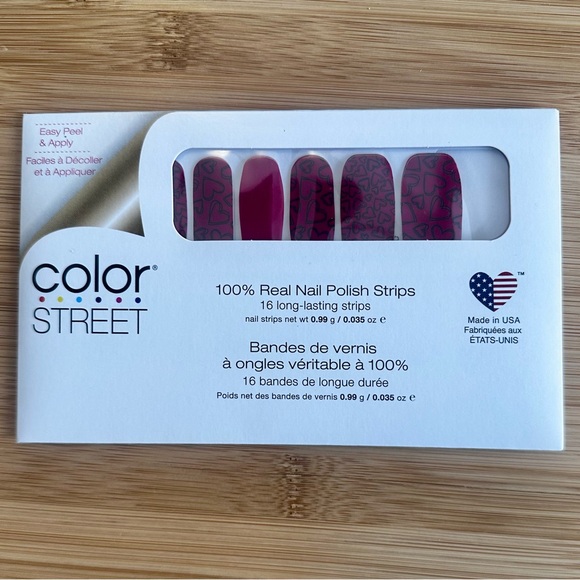 Party Hearty RETIRED Color Street Red Heart Nail Strips - Picture 7 of 8